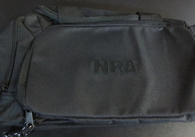 NRA EMBROIDERED CANVAS BAG - BLACK - 8'' W X 14'' L