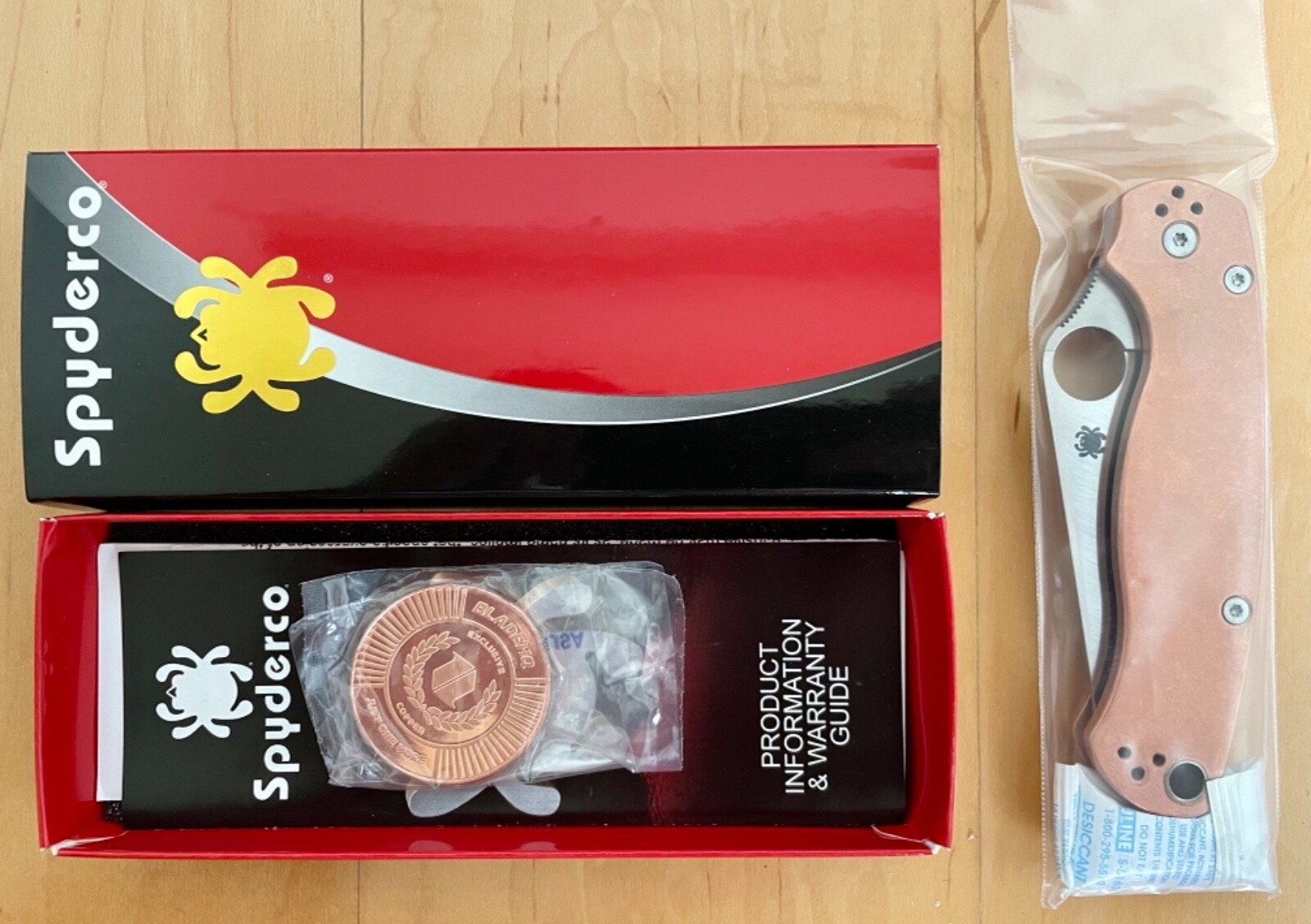 Spyderco Paramilitary 2 Copper Rex45 BladeHQ - Satin Finish (New, Never Handled)