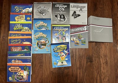 Abeka 4th Grade Language Arts Curriculum Teachers Lot Reading Spelling Poetry