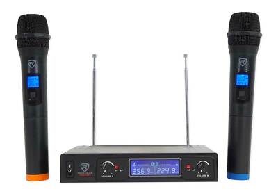 Rockville RWM132V VHF Wireless Dual HandHeld Microphone System/High Sensitivity
