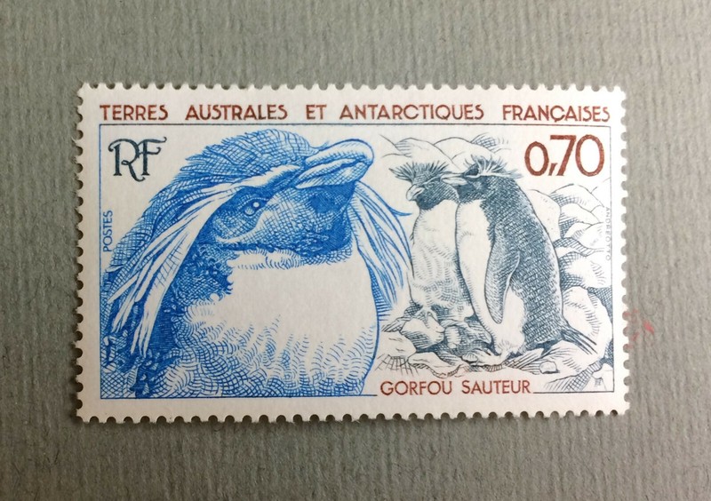 Timbre Terres Australes Et Antarctiques FranÃ§Aises Gorfou Sauteur NÂ°106