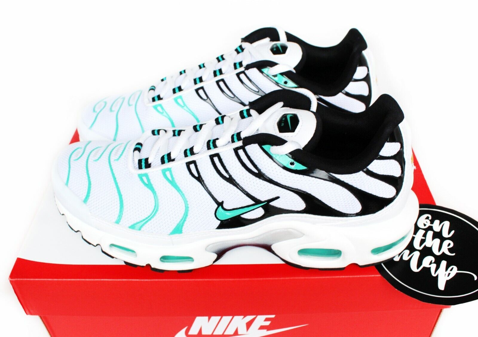Nike TN Air Max Plus White Hyper Jade Tiffany Atmos UK 5 6 7 Nike TN Air Max Plus White Hyper Jade Tiffany Atmos UK 5 6 7