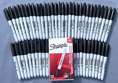 50ct Wholesale Bulk Sharpie Permanant Marker Lot Fine Point Black Ink #30001