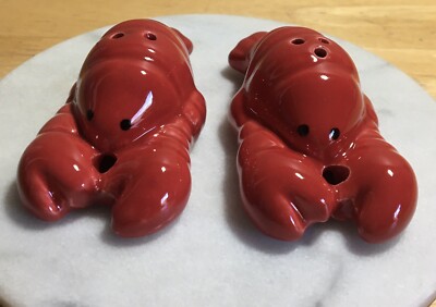 Destination Holiday Crawfish Lobster Salt & Pepper Shaker Sets NIB Seafood Boil