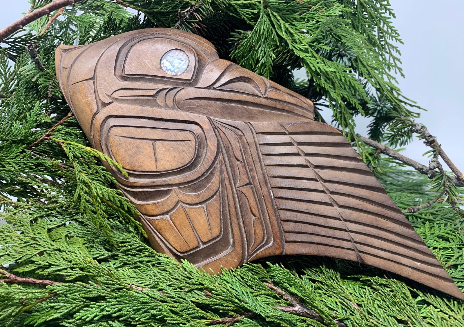 Vintage signed Pacific Northwest Coast Native Art - 