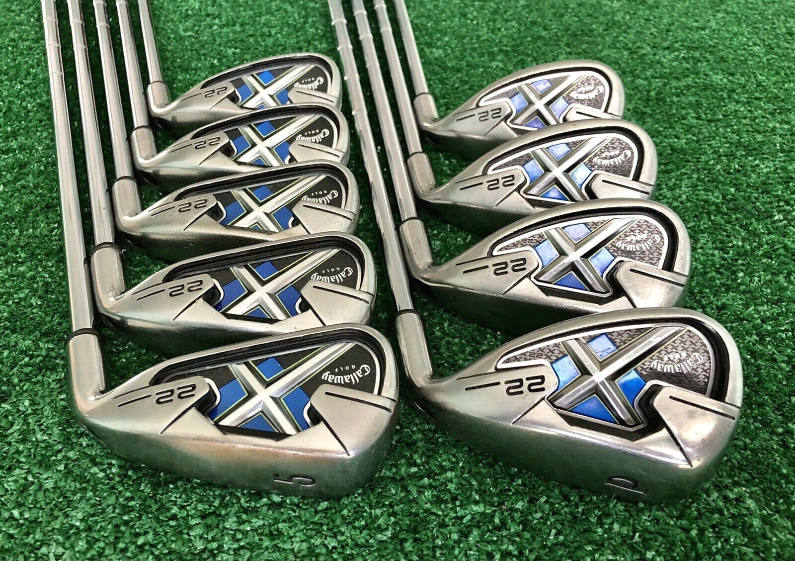 Callaway X22 Iron Set 5PW+AW+SW+LW, Callaway Uniflex Steel, Men's