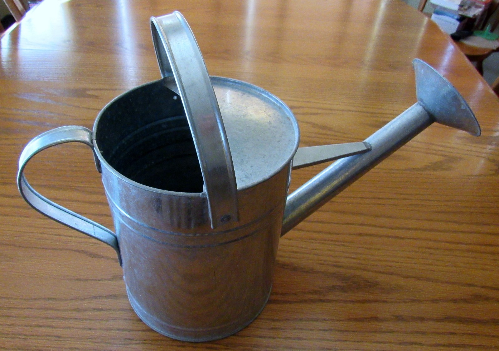 Vintage Metal Watering Can  Long Neck