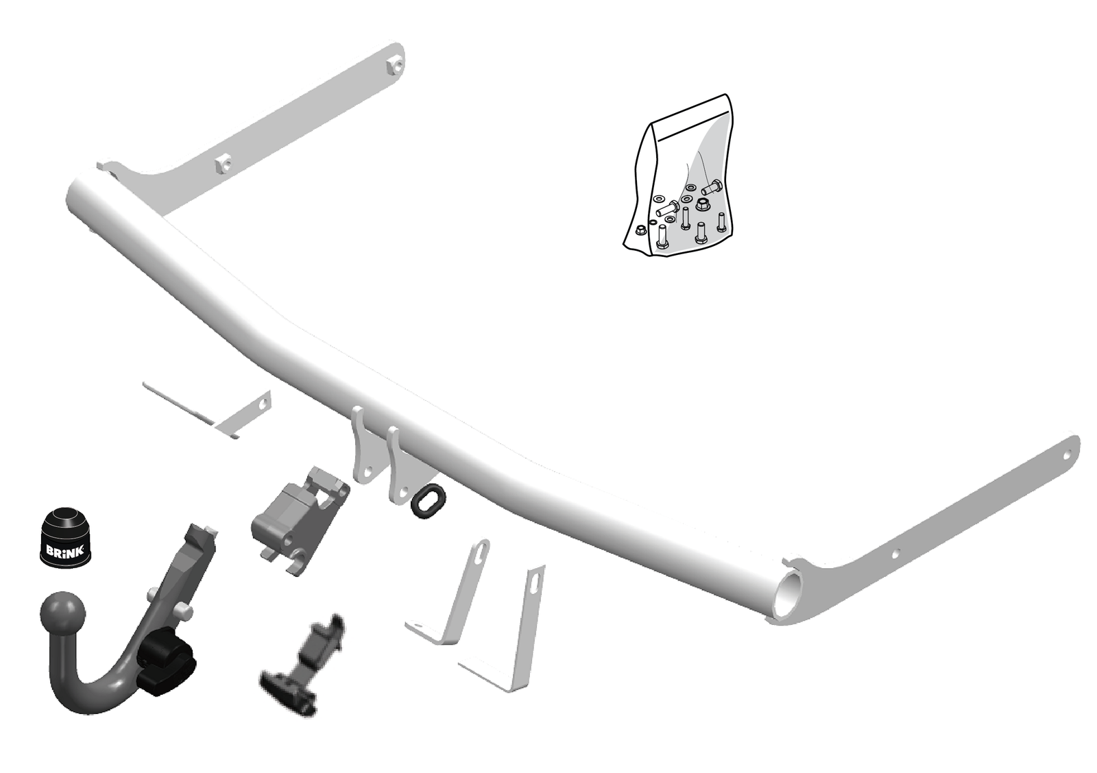 Brink Towbar for Volkswagen Golf Estate 20072009 Detachable Tow Bar