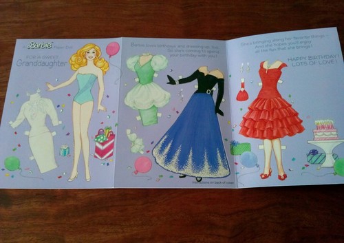 Lot of 3 Vintage NEW Barbie Paper Doll 