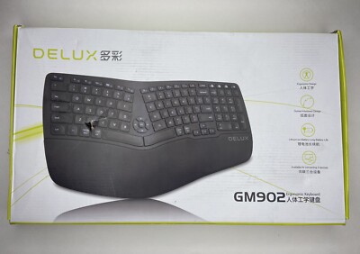DELUX GM902 Wireless Ergonomic Split Keyboard - White PC1326153