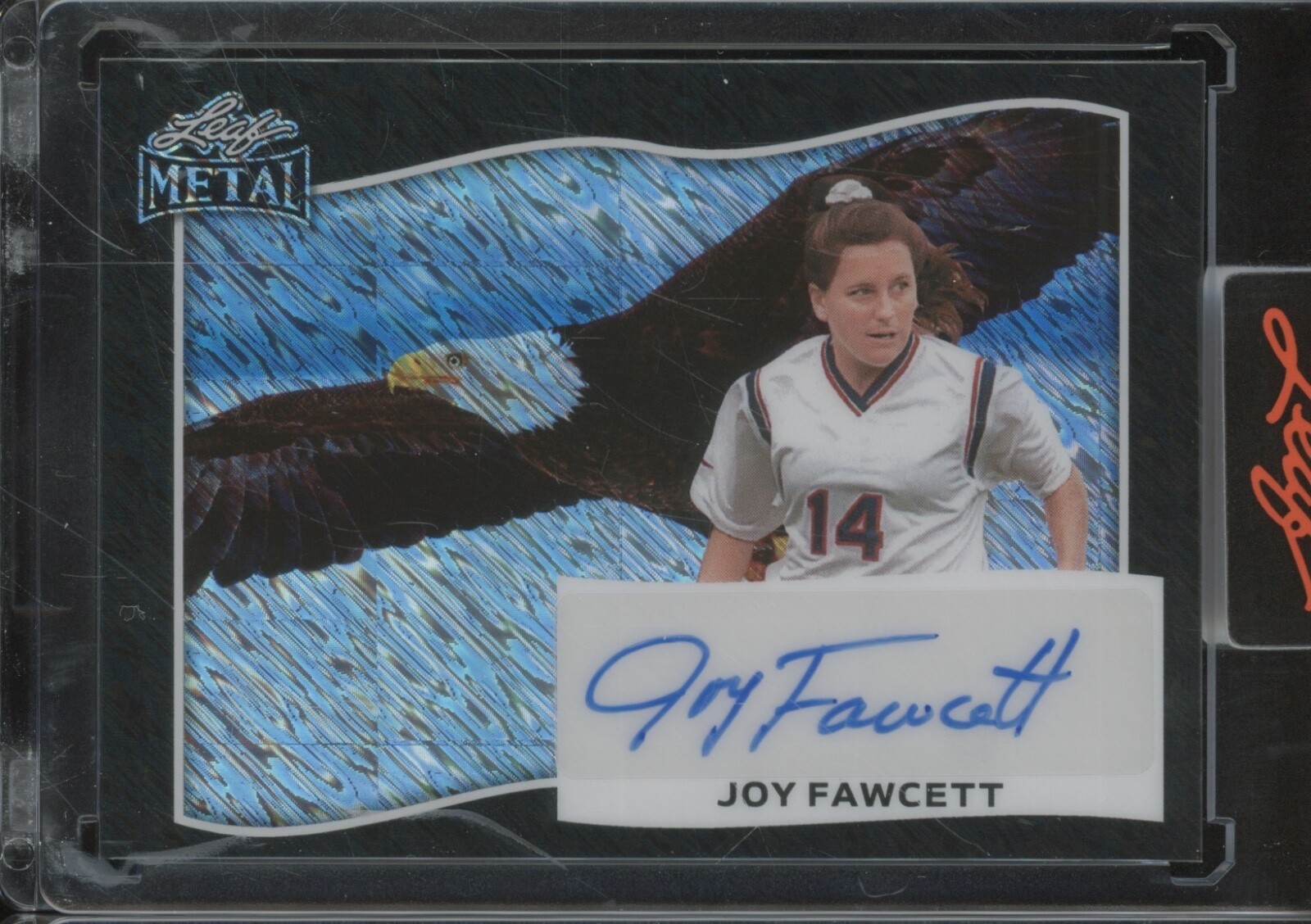2025 Leaf Metal Bald Eagle Black Shimmer Joy Fawcett Auto Autograph 1/1