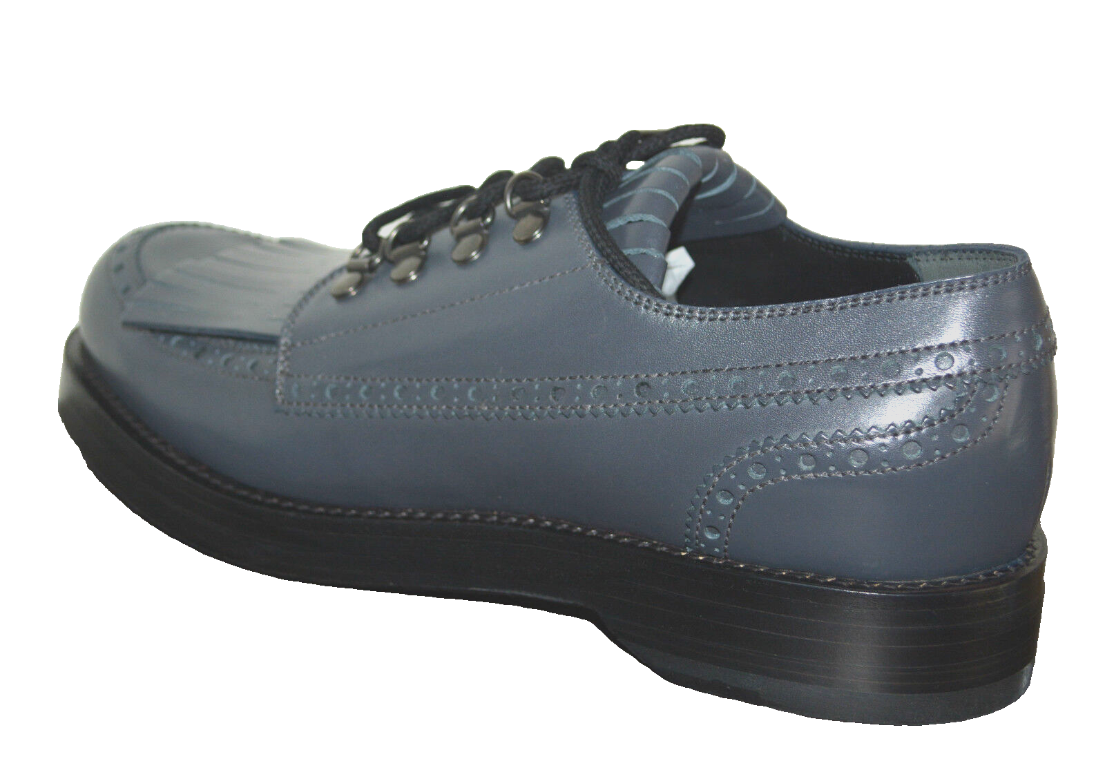 Pre-owned Gucci Goodyear Lace Up Leather Oxfords Shoes Us 9.5 Eu 42.5  9 Italy In Gray