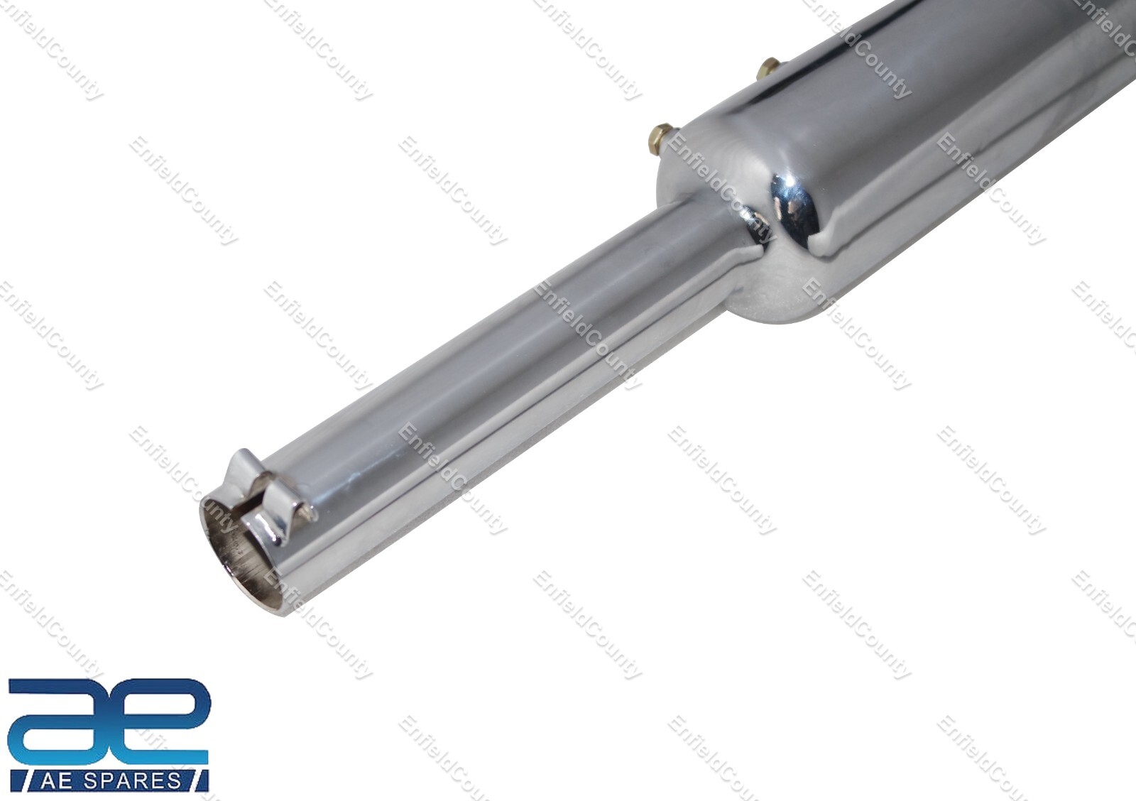 Fits Royal Enfield Classic 350 500cc Exhaust Silencer + Baffle Chrome Plated  