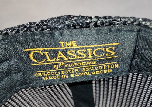 STIHL Patch on Yupoong Trucker Hat /YP Classic 6006/5 Panel Snapback Black/Black