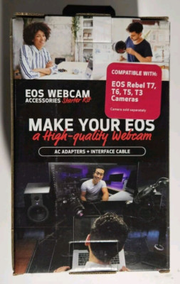 Canon 7875A011 EOS Webcam Accessories Starter Kit for EOS Rebel T7 T6 T5 T3 