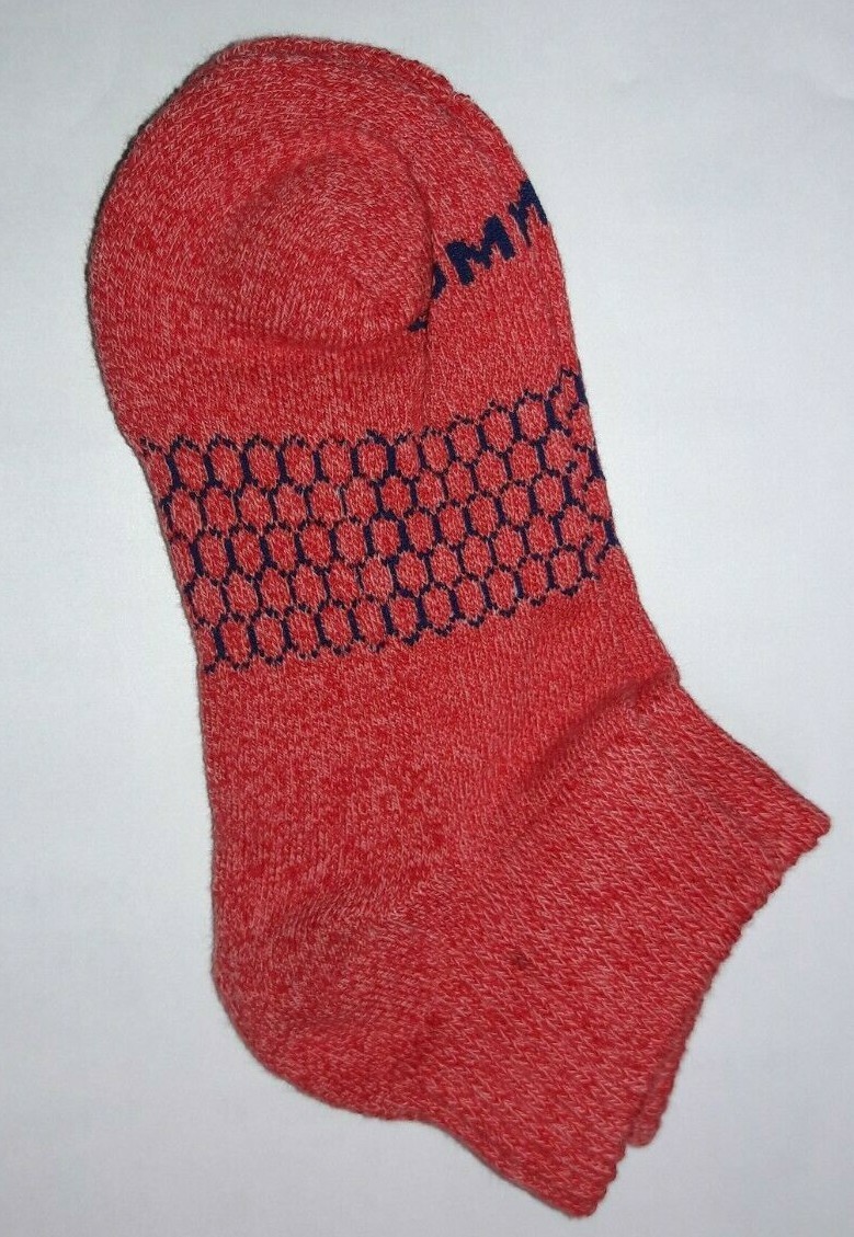 Bombas S Women’s Quarter Socks Pair Small Red Heather New NWT Honeycomb Support