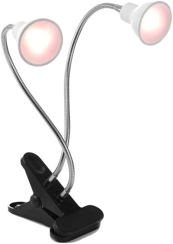 Aceple 14W LED Grow Light, New Dual Head Desk Clip Lamp Warm White Light with Sw