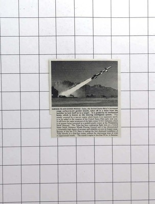 1957 ''Talos'' Surface To Air Guided Missile Being Tested