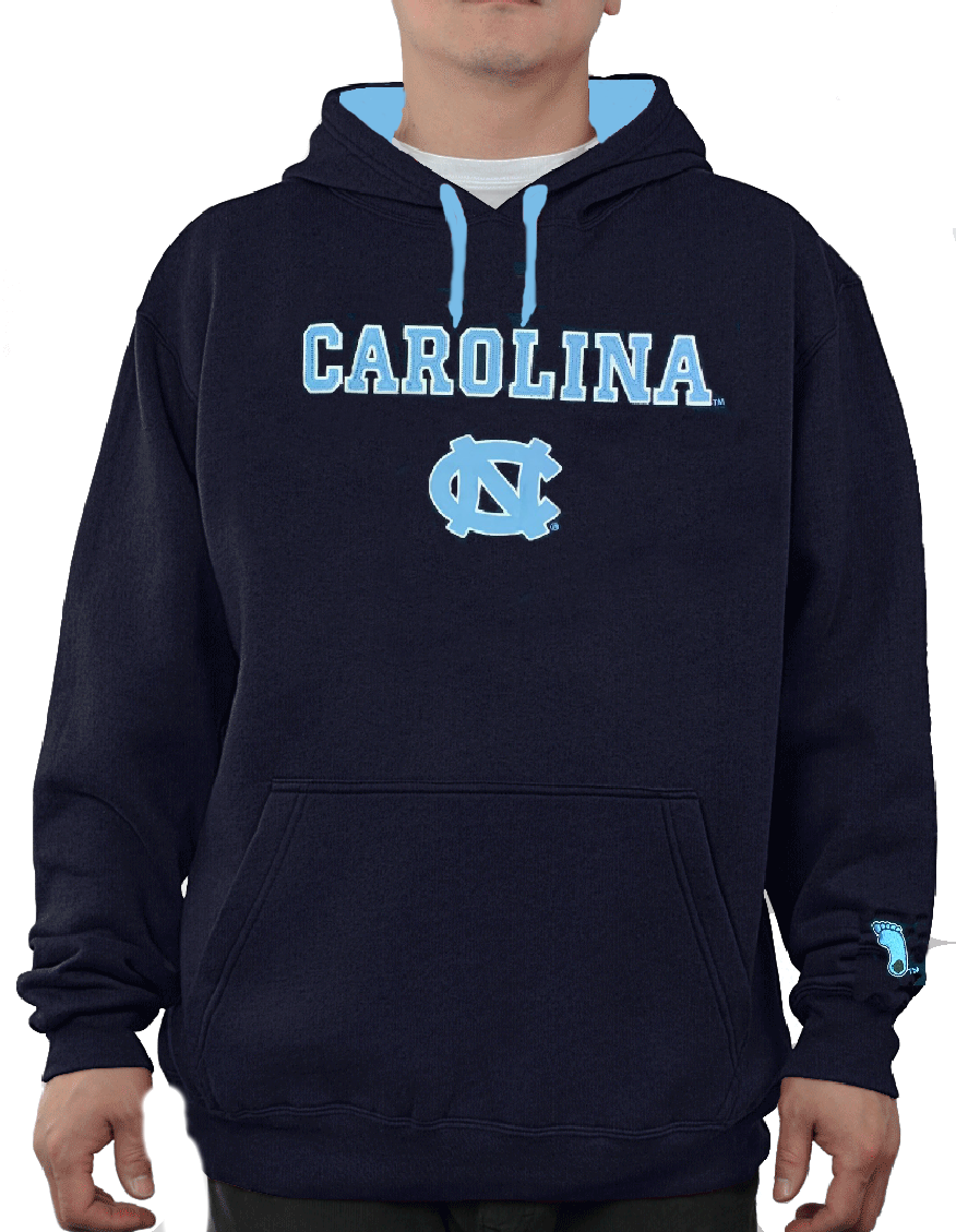 UNC Tarheels Mens Navy Embroidered College Classic Hoodie Sweatshirt | eBay