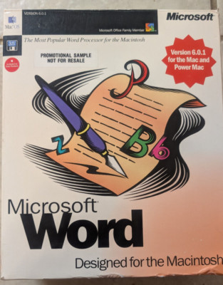 Microsoft Word 6.0.1 MAC Edition - CIB (all discs+docs+manuals) COMPLETE