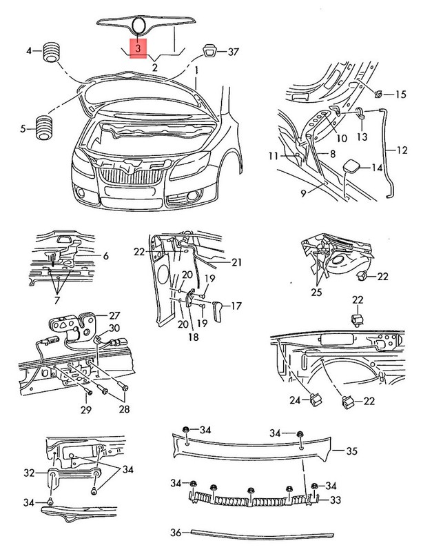 Genuine SKODA Fabia Jingrui octavia Ming Rui Rapid skoda