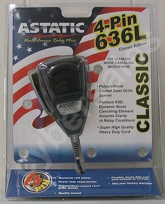 Ham Radio Microphone 4 pin 636 L Mic AUTHORIZED Astatic Dealer ASTATIC 636L CB