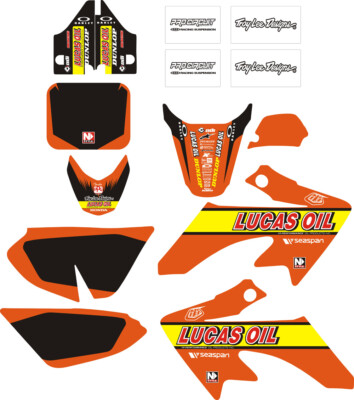 Honda Crf 50 04-23 Pit Bike Graphics Kit Lucus Oil Troylee Designs