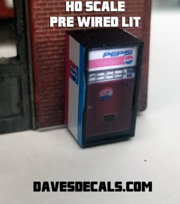SMLPEP1-HO DAVE'S DETAILS 1:87 SODA MACHINE LIT 12vdc PRE-WIRED and BUILT PEP1 