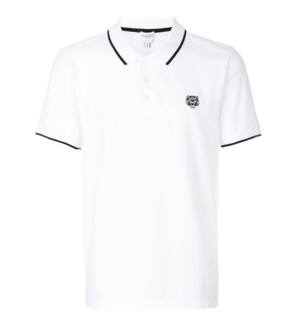Kenzo Mens Tiger Crest Cotton White Polo Shirt | eBay