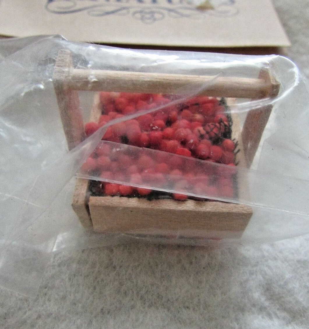 Vintage Miniature Strawberry Carrier - Filled
