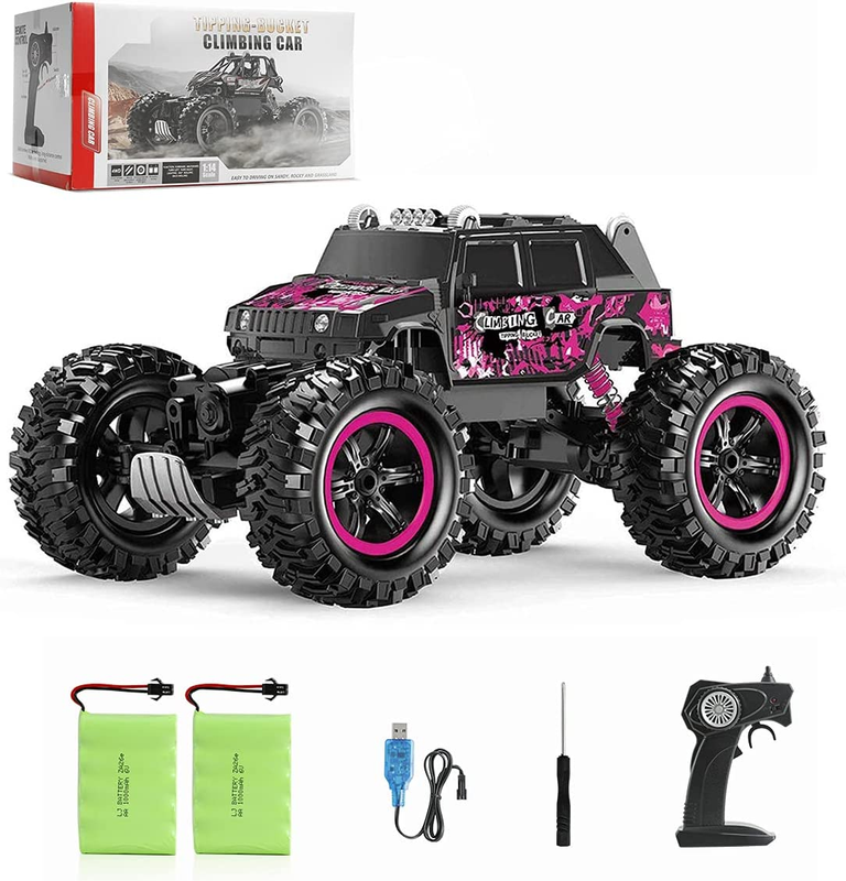 Remote Control Car, Purple Rc Truck 4X4 Off-Road Waterproof 