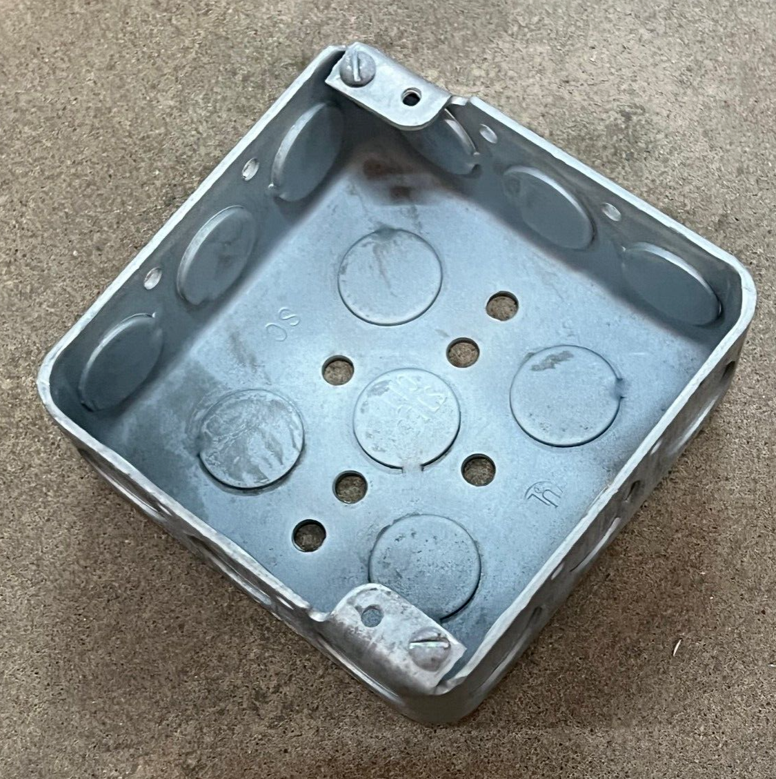 6-PK 4"x1.5" SQUARE ELECTRICAL BOX Galvanized Steel =RACO 190 52151-1/2 4S-1/2