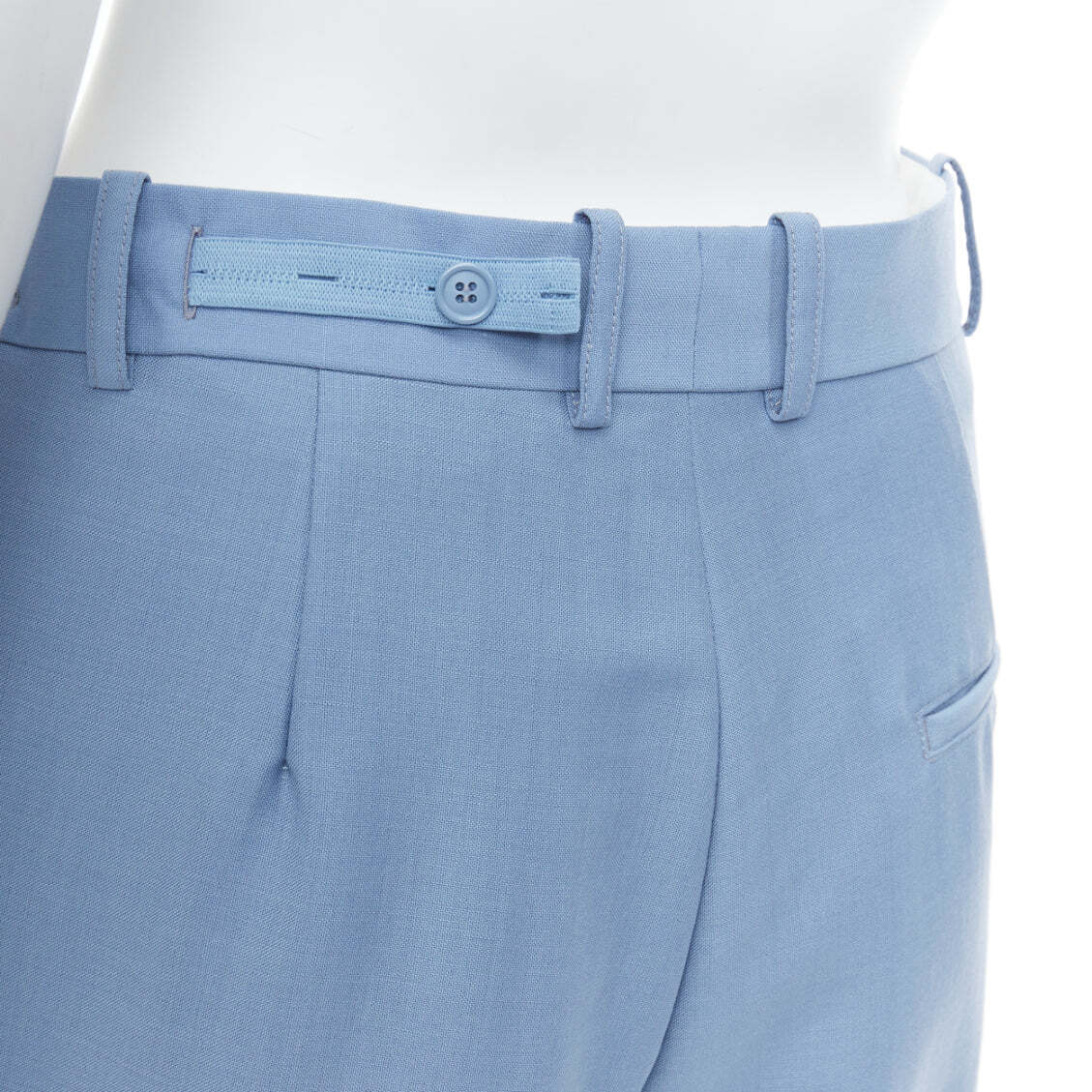 CELINE Phoebe Philo blue mohair wool knee cut out wide CELINE Phoebe Philo blue mohair wool knee cut out wide