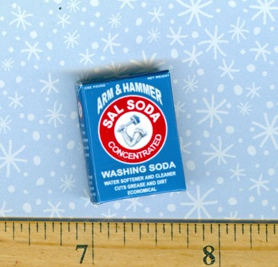 Dollhouse Miniatures  Size Vintage Laundry Washing Soda Box  