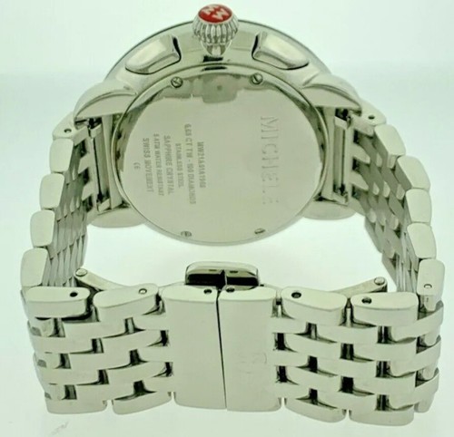 Pre-owned Michele Diamond Dial Round Face Chronograph 0.60ct Ladies Watch