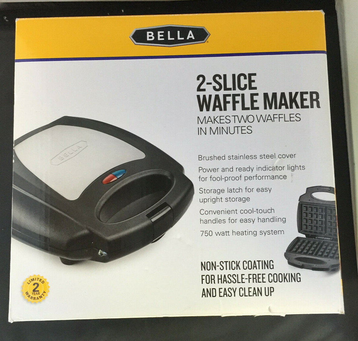 Bella Two Slice Electric Waffle Maker