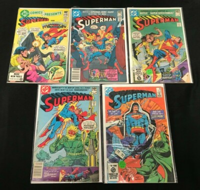 SUPERMAN 5PC LOT (FN OB) COPPER AGE!! 1981-1984