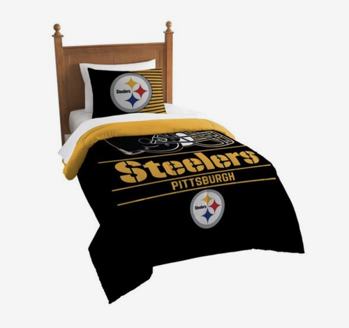 Комплект стеганого одеяла с принтом Northwest NFL Pittsburgh Steelers, Twin