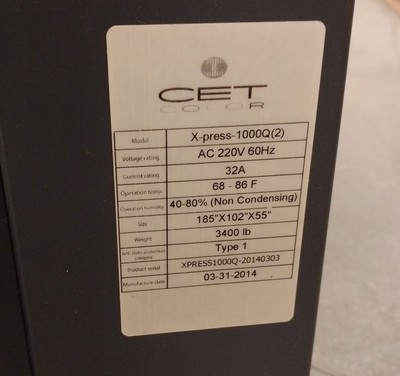 CET Color Xpress Q1000 UV Flatbed Wide Format Inkjet Printer