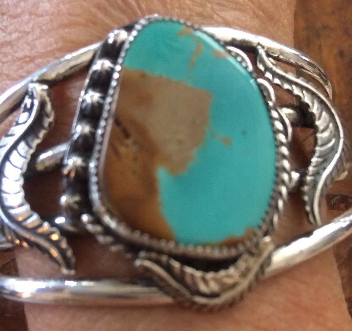 PIRME ROYSTON TURQUOISE BRACELET* TALBURT, NEVADA~STERLING
