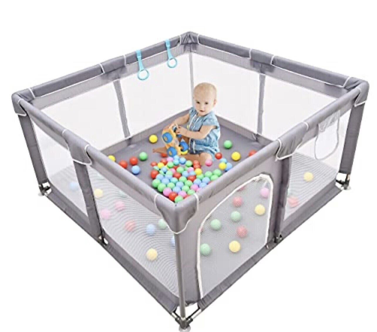 LIAMST Baby Playpen for Toddler, Baby Playard Soft Breathable Mesh