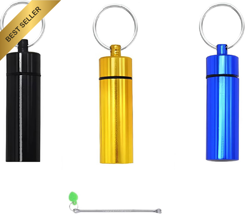 3 Pack Leak-Proof Bottle Portable Pepper Shaker Waterproof Aluminum Container fo