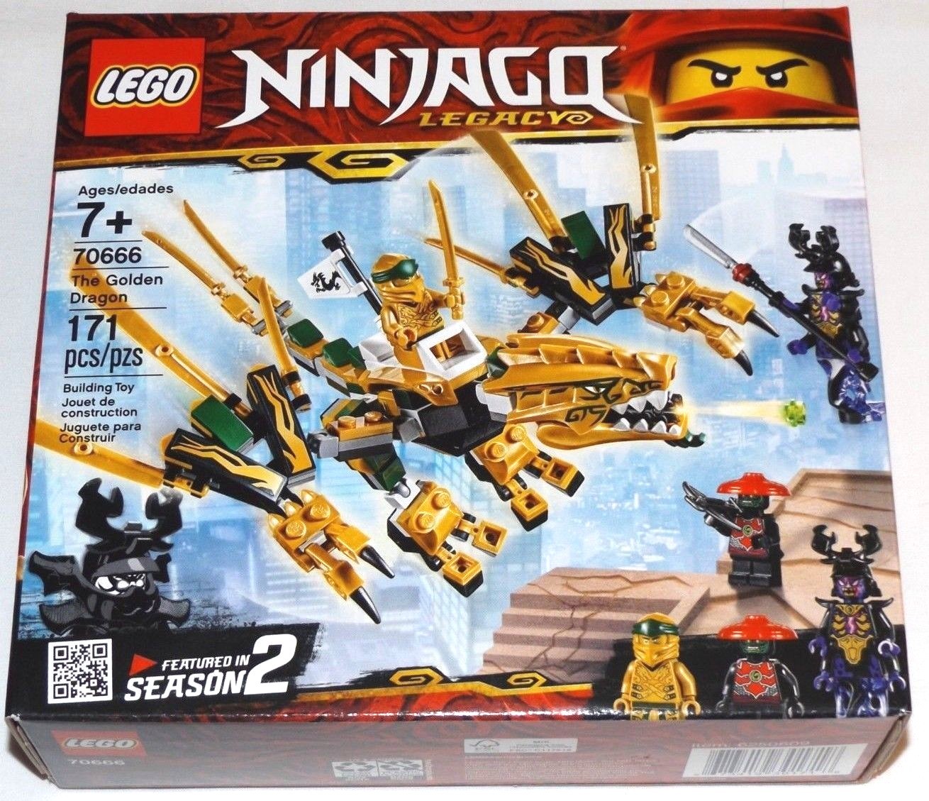 gold出品 LEGO green ninja Ninjago Lloyd ZX Minifigure with 2 swords