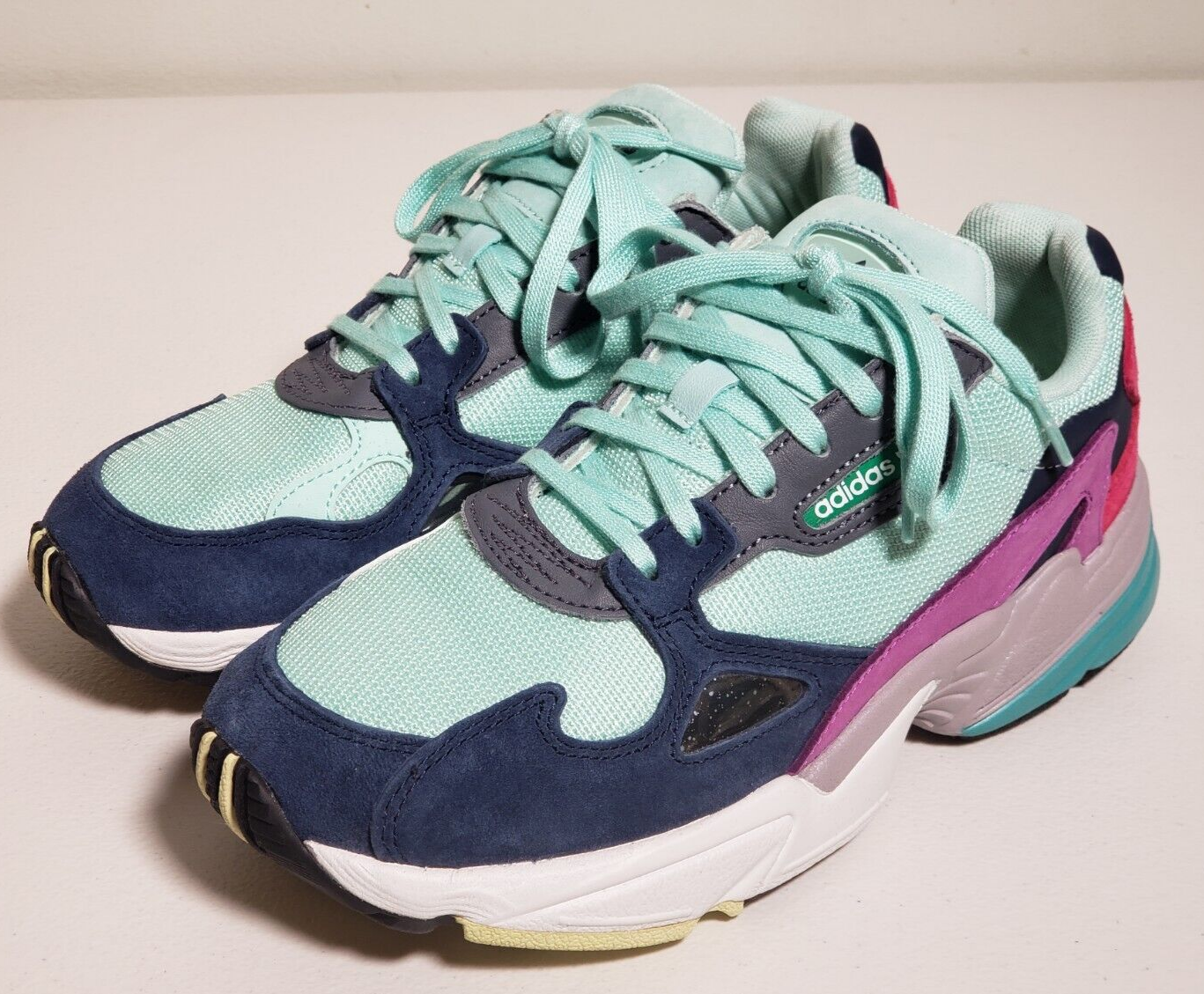 Adidas Original Falcon Collegiate Trainers Shoes Sneakers BB9175 Women s Size 6 eBay