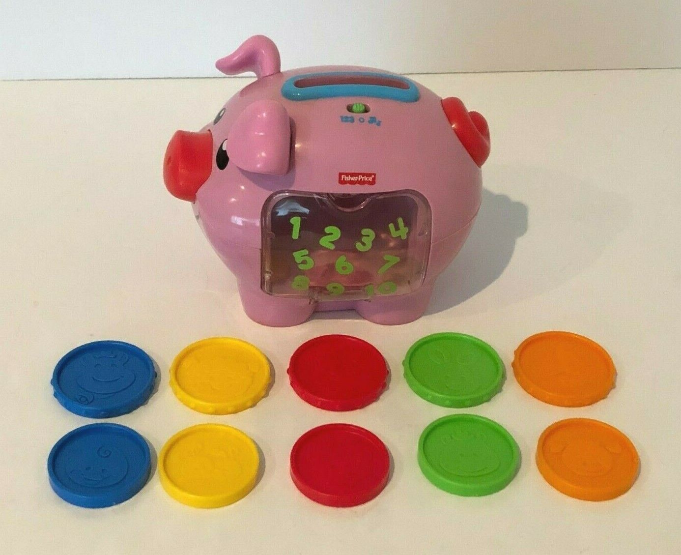 Fisher Price Laugh & Learn Counting Coins Piggy Bank Pink 2006...