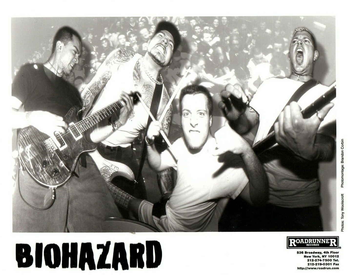 BIOHAZARD BAND PROMO PHOTO RoadRunner Records Urban