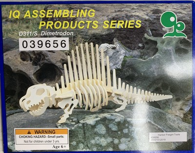 New IQ Assembling Products Series D39656 Dimetrodon 3D Wood Puzzle
