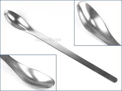 16cm Extra Long Micro Mini Tiny Stainless Steel Metal Spoon Scoop Medical Lab