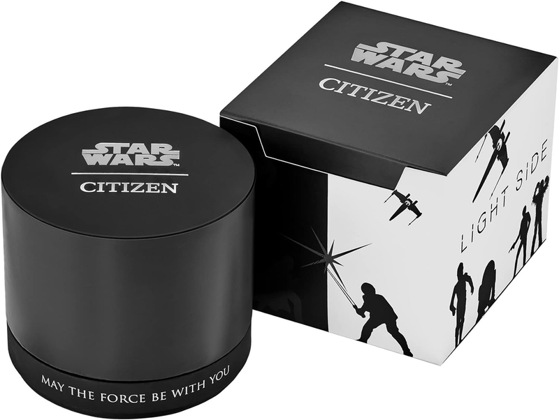 Pre-owned Citizen Men's Star Wars Eco-drive With Stainless Steel Bracelet, Silver-tone, 22