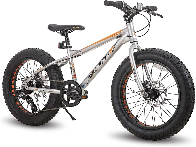 Hiland Kids Fat Tire Bike, Shimano 7-Speed,Dual-Disc Brake,20/24 Inch, Kids Moun